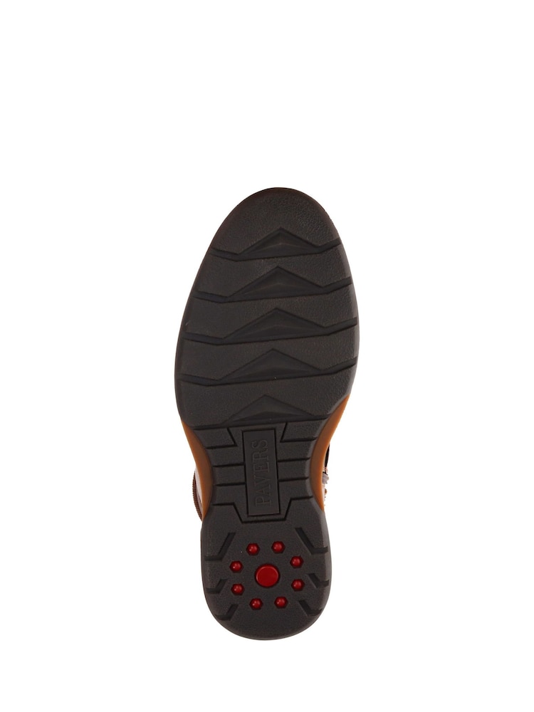 Pavers Brown Patched Lace Up Boots - Image 5 of 5 Pavers Brown Patched Lace Up Boots - Image 5 of 5