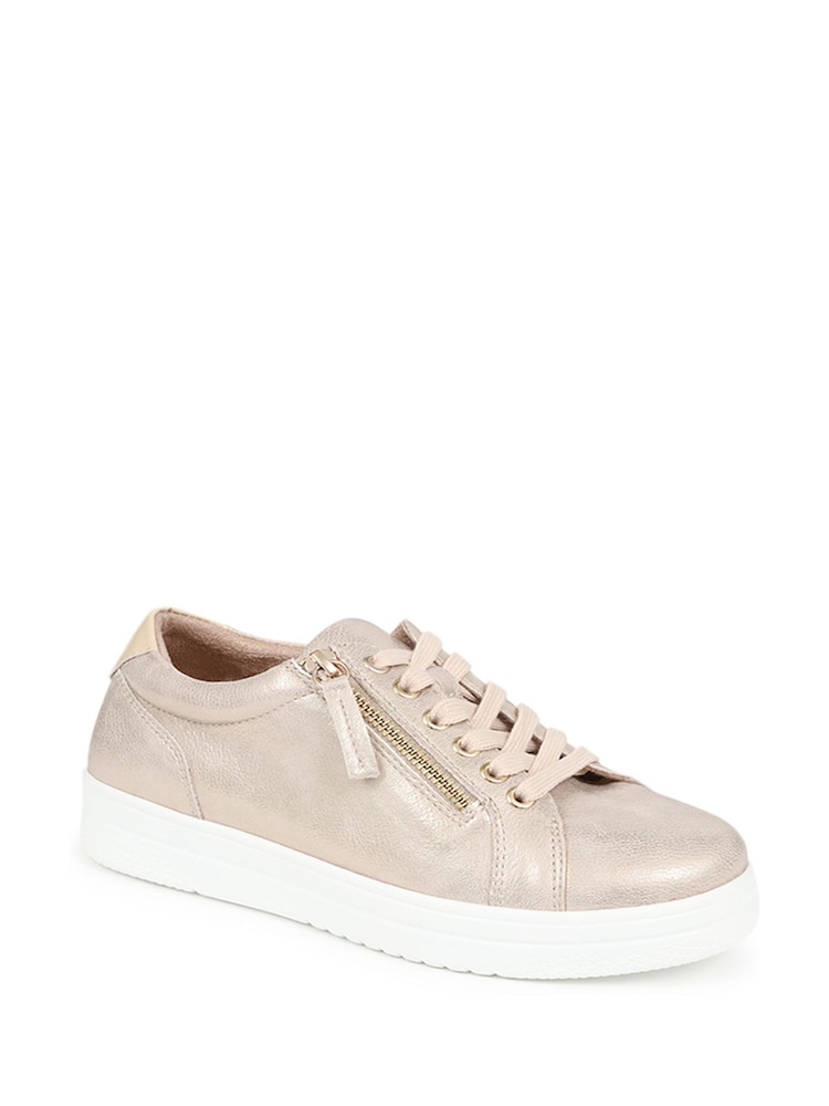 Pavers Gold Lace-Up Chunky Trainers - Image 2 of 5