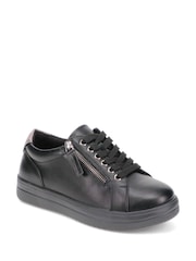 Pavers Black Lace-Up Chunky Trainers - Image 2 of 5