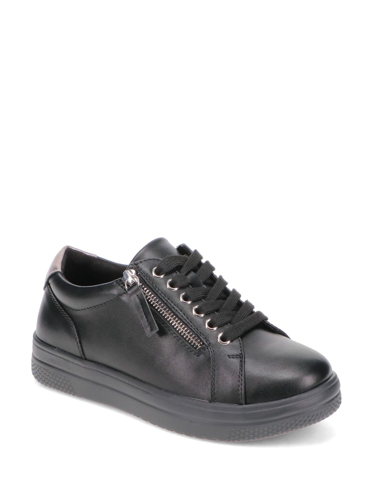 Pavers Black Lace-Up Chunky Trainers - Image 2 of 5
