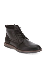 Pavers Black Patched Lace Up Boots - Image 2 of 5