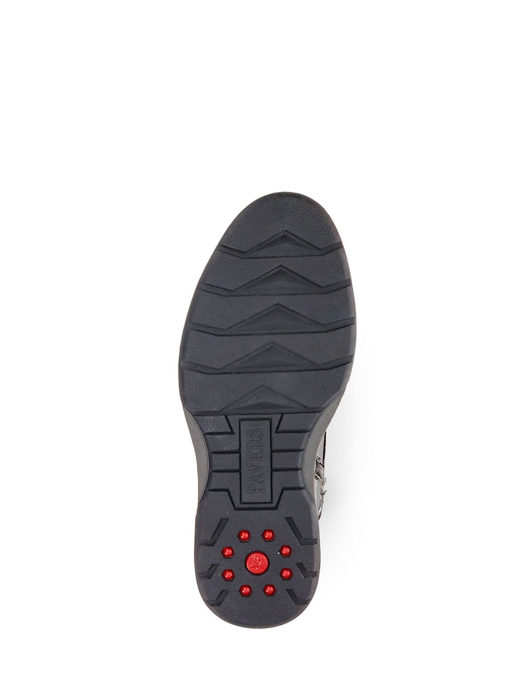Pavers Black Patched Lace Up Boots - Image 5 of 5