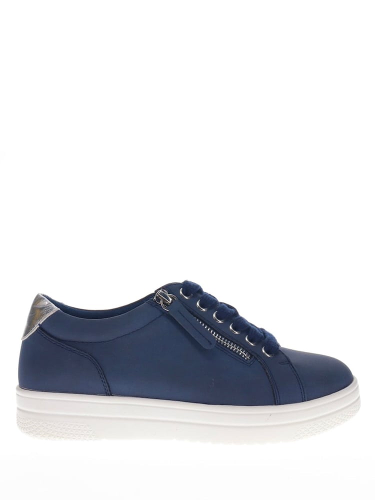 Pavers Blue Lace-Up Chunky Trainers - Image 1 of 5