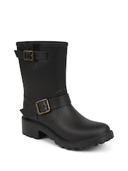 Pavers Black Ankle Boot Wellies - Image 2 of 5