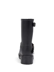 Pavers Black Ankle Boot Wellies - Image 3 of 5