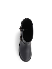 Pavers Black Ankle Boot Wellies - Image 4 of 5