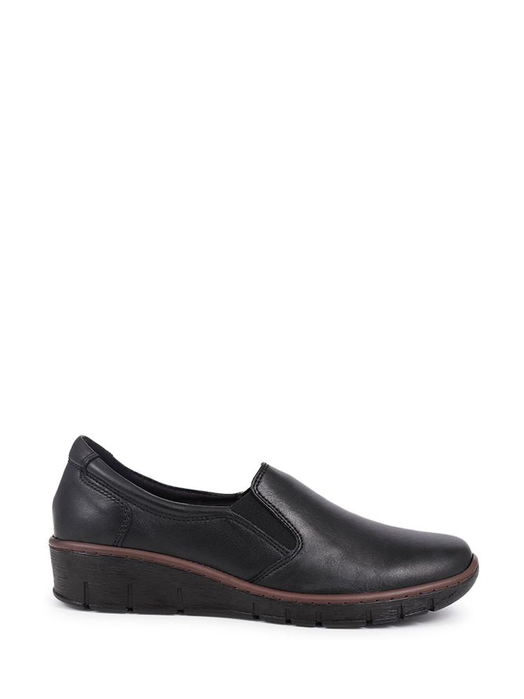 Pavers Black Slip-On Casual Shoes - Image 1 of 5