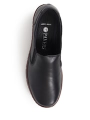 Pavers Black Slip-On Casual Shoes - Image 4 of 5