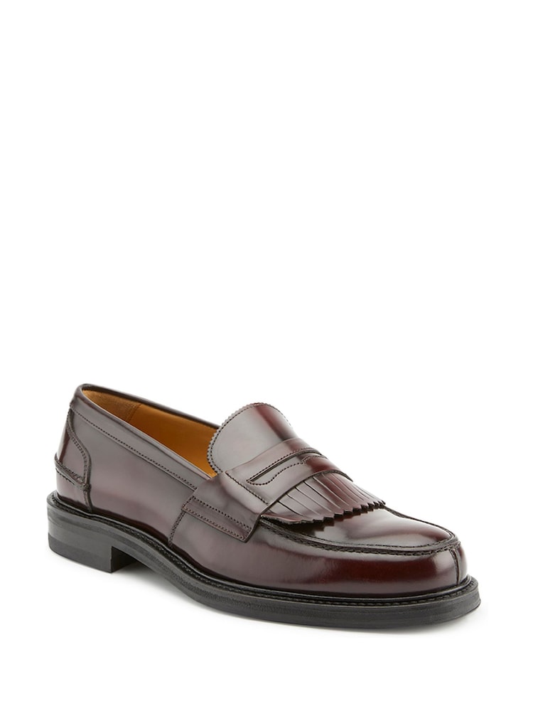 Jones Bootmaker Brown Conrad Leather Loafers - Image 2 of 5