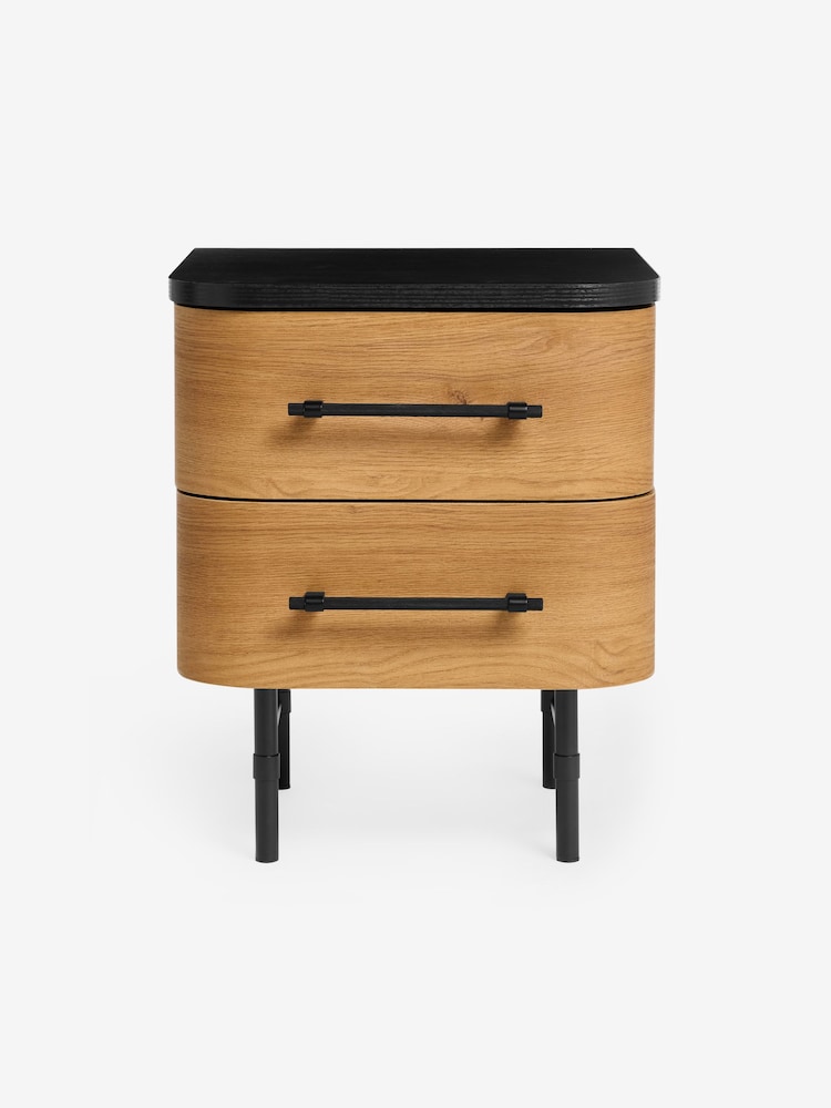 MADE.COM Oak Effect Zeke Bedside Table - Image 2 of 5