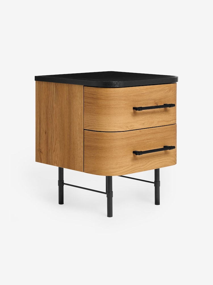 MADE.COM Oak Effect Zeke Bedside Table - Image 5 of 5