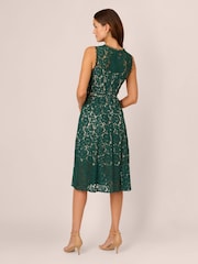 Adrianna Papell Green Lace Midi Dress - Image 2 of 7