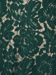 Adrianna Papell Green Lace Midi Dress - Image 7 of 7