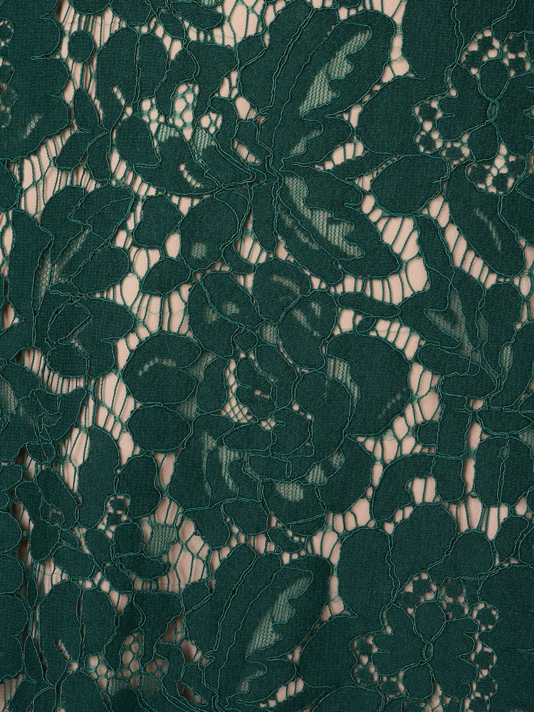 Adrianna Papell Green Lace Midi Dress - Image 7 of 7