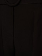 Adrianna Papell Solid Woven Black Trousers With Belt - Image 7 of 7