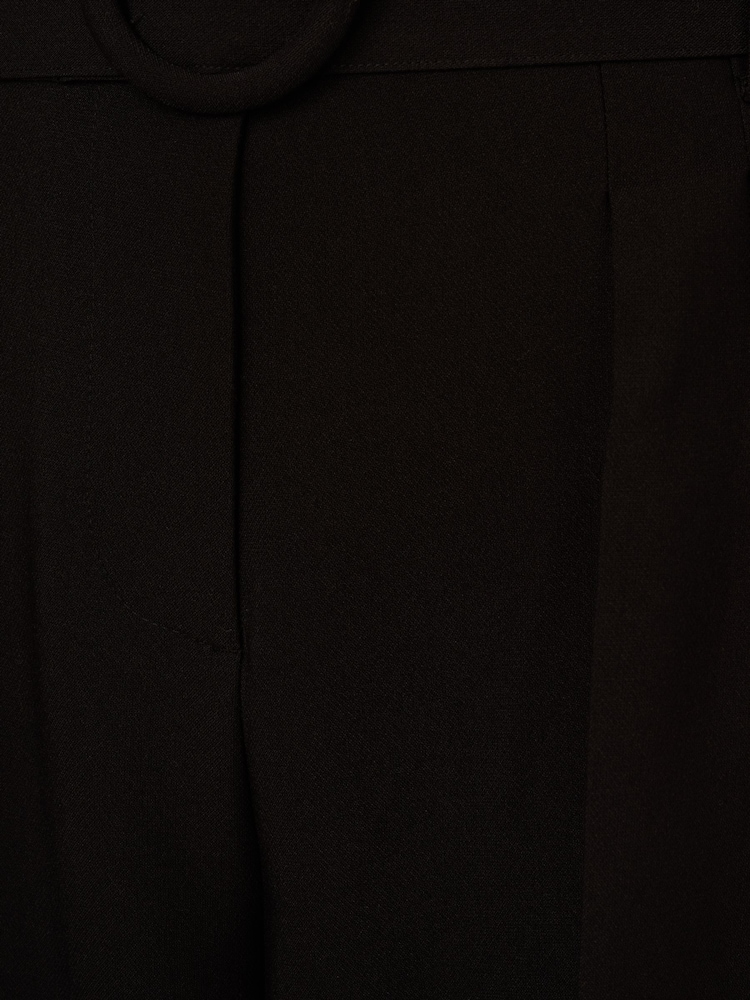 Adrianna Papell Solid Woven Black Trousers With Belt - Image 7 of 7
