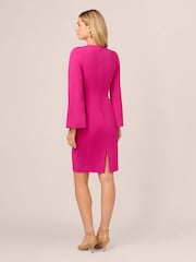 Adrianna Papell Pink Knit Crepe Jewel Short Dress - Image 2 of 7