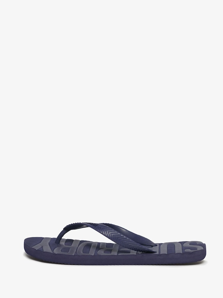 Superdry Blue Core Logo Sandals - Image 3 of 7