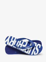Синий с хромированной отделкой - сандалии с логотипом Superdry Core - Изображение 1 из 3
