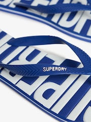 Синий с хромированной отделкой - сандалии с логотипом Superdry Core - Изображение 3 из 3