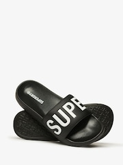 Superdry Black Core Graphic Pool Sliders - Image 5 of 8