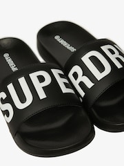 Superdry Black Core Graphic Pool Sliders - Image 7 of 8
