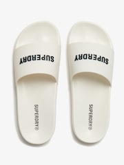 Superdry White Logo Pool Sliders - Image 5 of 6