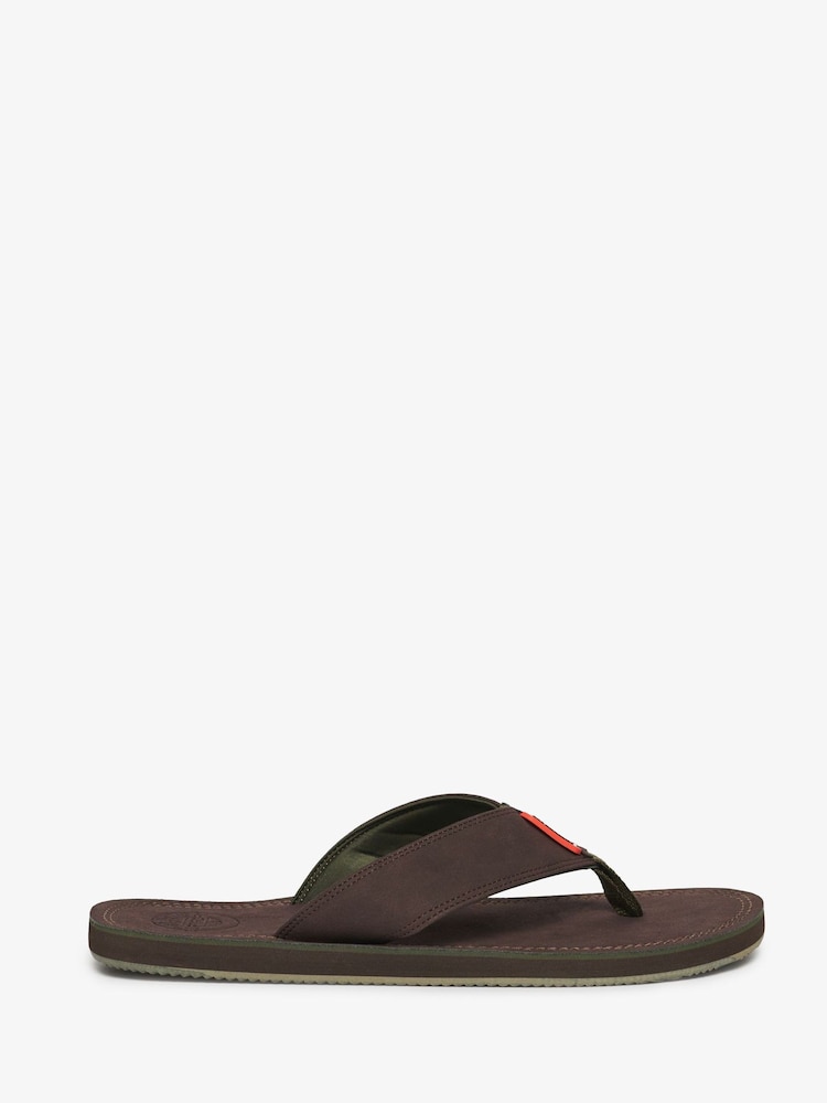 Superdry Brown Premium Sandals - Image 1 of 7