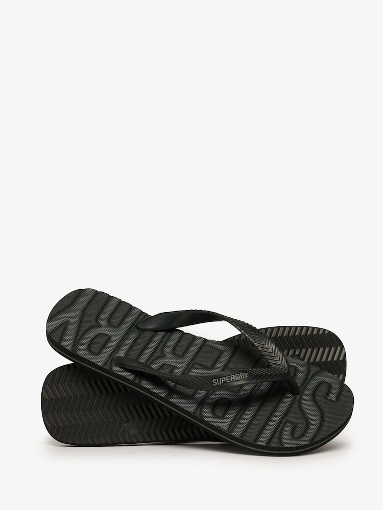 Черный - сандалии с логотипом Superdry Core - Изображение 1 из 3