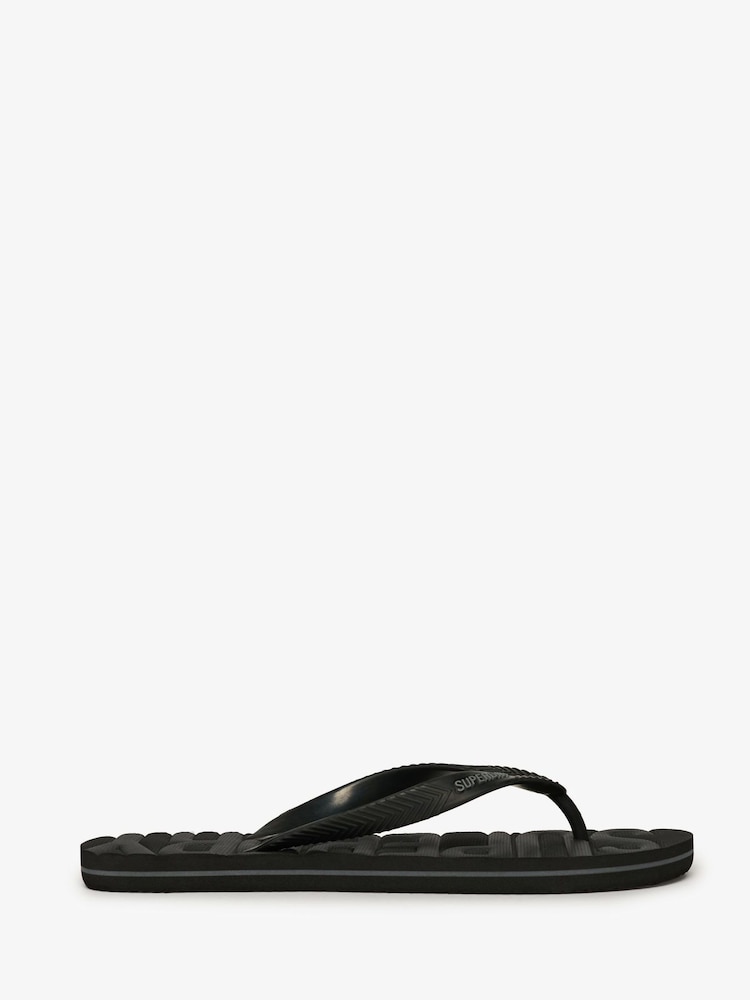 Черный - сандалии с логотипом Superdry Core - Изображение 2 из 3