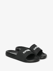 Superdry Black Logo Pool Sliders - Image 3 of 7