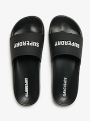 Superdry Black Logo Pool Sliders - Image 5 of 7