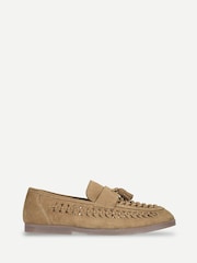 Off The Hook Brown Tiger Tassel Loafers - Image 1 of 6