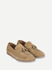 Off The Hook Brown Tiger Tassel Loafers - Image 2 of 6