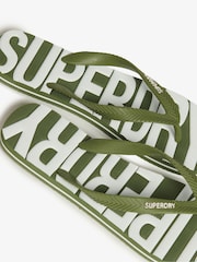 Зеленый - сандалии с логотипом Superdry Core - Изображение 4 из 5