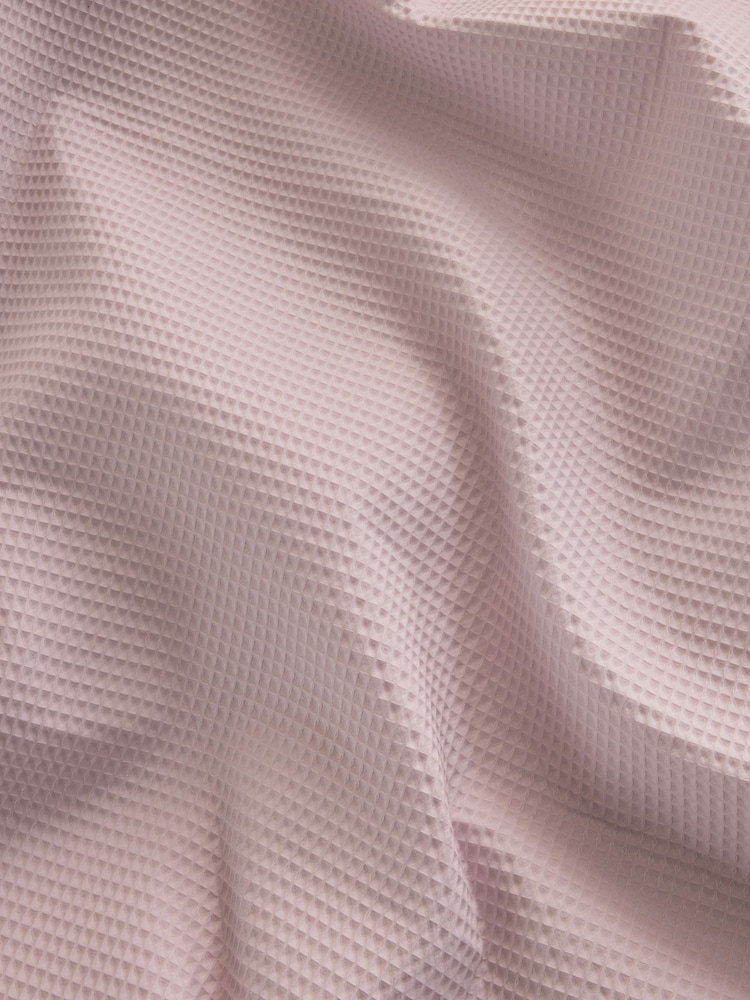 Purple LIlac Waffle Duvet Cover and Pillowcase Set - Image 3 of 4