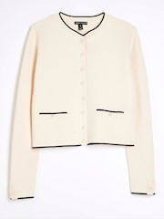 River Island Cream Military Cardigan - Image 4 of 5