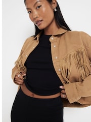 River Island Petite Black 2 Piece Ribbed T-Shirt and Flare Leggings Set - Image 4 of 6