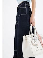 River Island Blue Carpenter Barrel 100% Cotton Jeans - Image 3 of 6