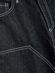 River Island Blue Carpenter Barrel 100% Cotton Jeans - Image 6 of 6