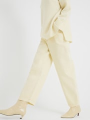River Island Buttermilk Yellow Seamed Barrel Jeans - Image 3 of 6