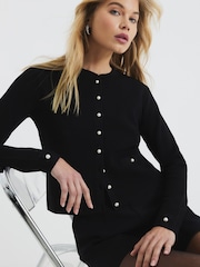 River Island Black Military Cardigan - Image 1 of 5