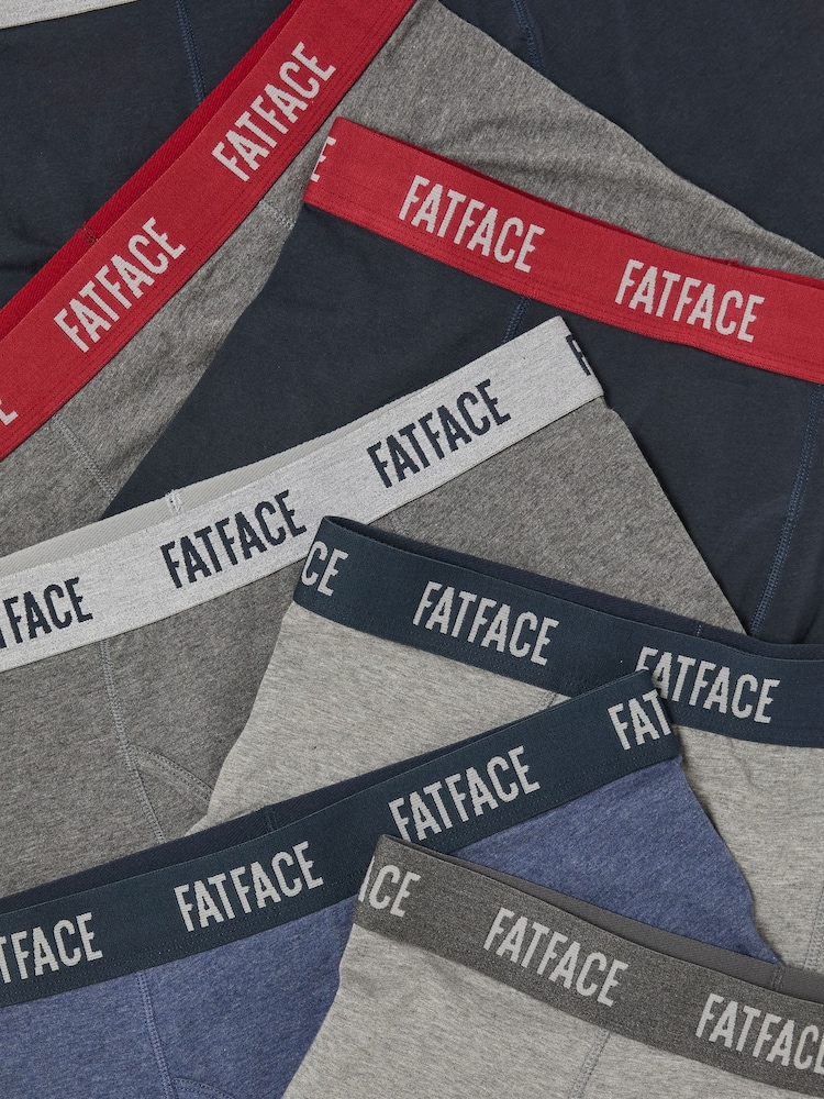 FatFace Multi Colour 7 PAIRS OF PLAIN BOXERS - Image 2 of 2