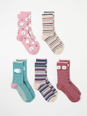 FatFace Multi 5 Pairs of Sheep Socks - Image 2 of 2