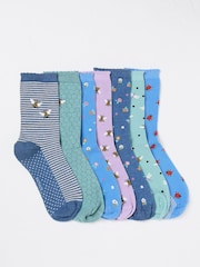 FatFace 7 Pairs of Bug Socks - صورة 1 من 2