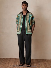 Reiss Sala Reiss | Ché Printed Cuban-Collar Shirt - Изображение 4 из 6