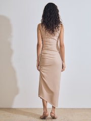 Reiss Neutral Brooke Atelier Cut-Out Rope-Cord Maxi Dress - Image 5 of 6