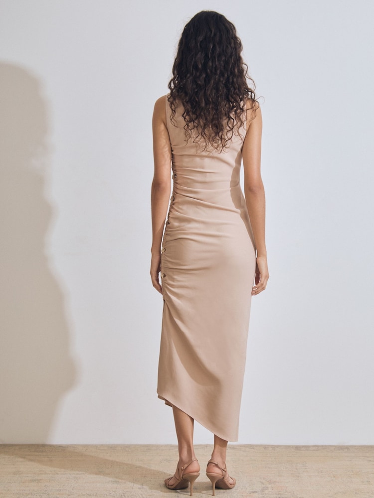 Reiss Neutral Brooke Atelier Cut-Out Rope-Cord Maxi Dress - Image 5 of 6