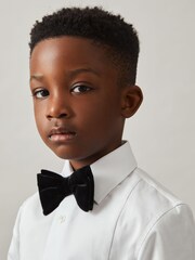 Reiss White Marcel Cotton Slim-Fit Dinner Shirt - Image 1 of 5