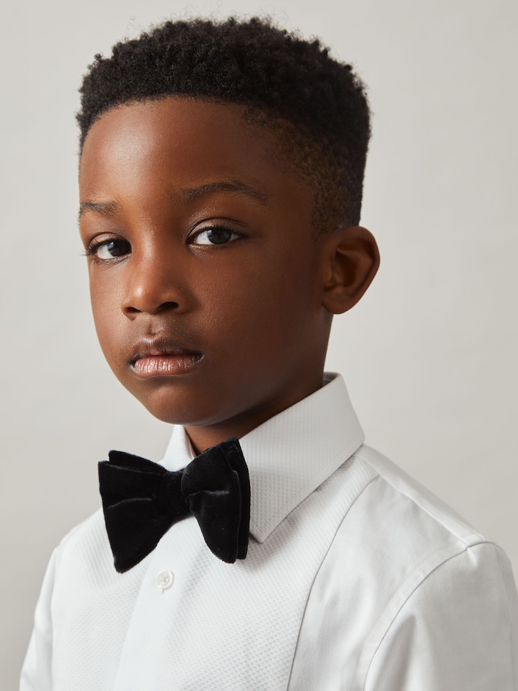 Reiss White Marcel Cotton Slim-Fit Dinner Shirt - Image 1 of 5